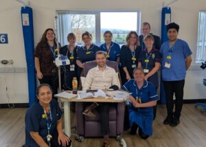 EBMU staff with patient Keith Douglas